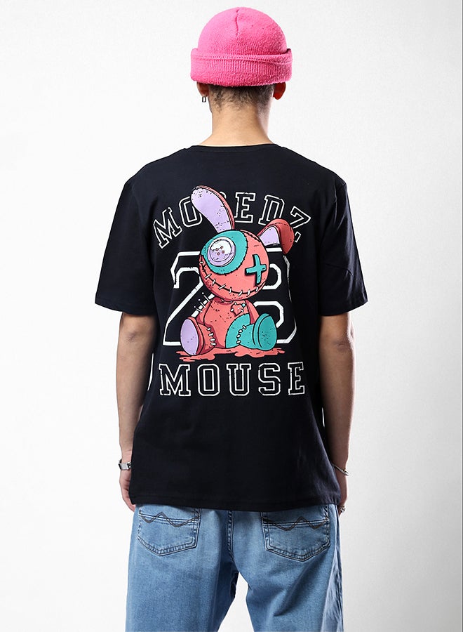 RAVIN Short Sleeves Black Cotton Summer Tee - Image 3