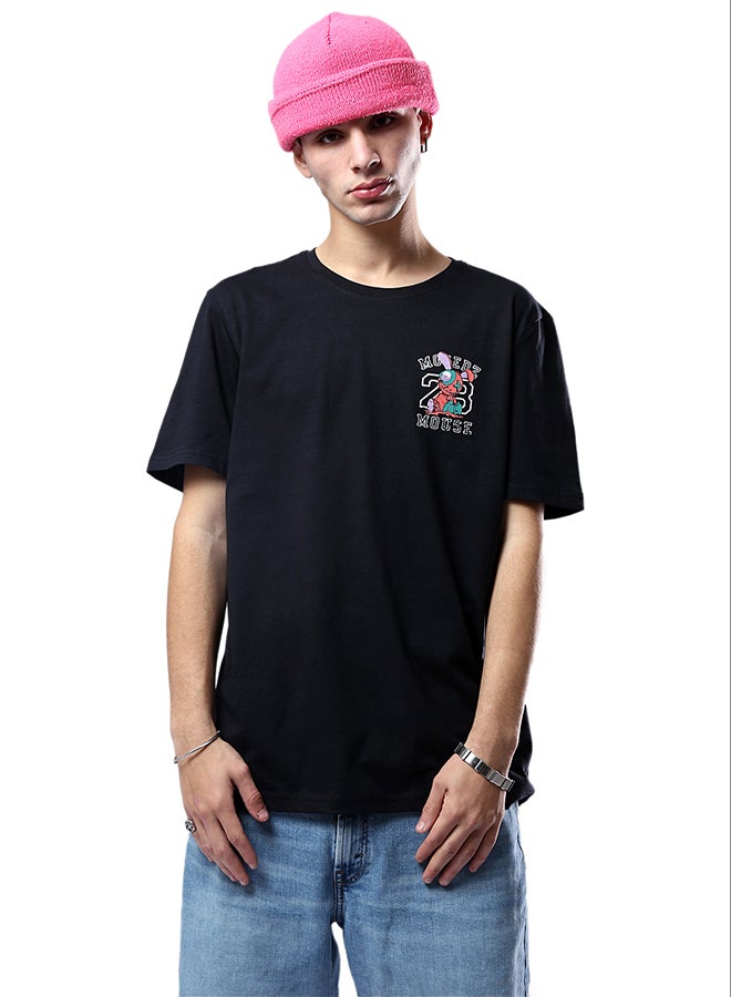 RAVIN Short Sleeves Black Cotton Summer Tee - Image 1