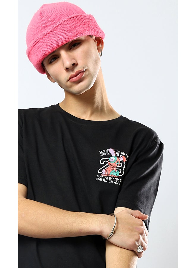 RAVIN Short Sleeves Black Cotton Summer Tee - Image 4