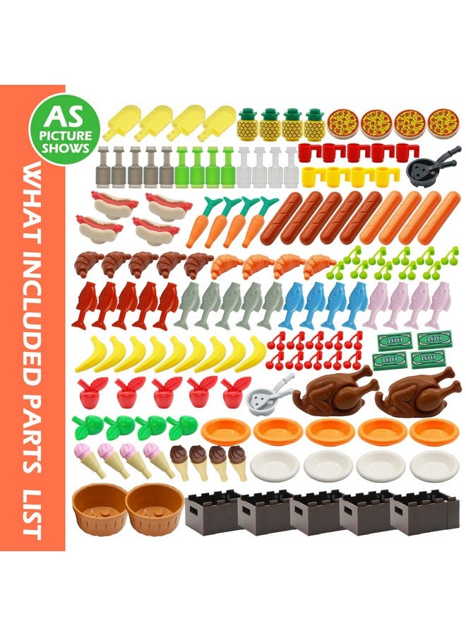 BroTex City Food Accessories - Building Block Friends Animals Bricks, People House Kitchen Farm Restaurant MOC Pieces Parts, Classic Party Favors Toys for Boys Girls - Image 2