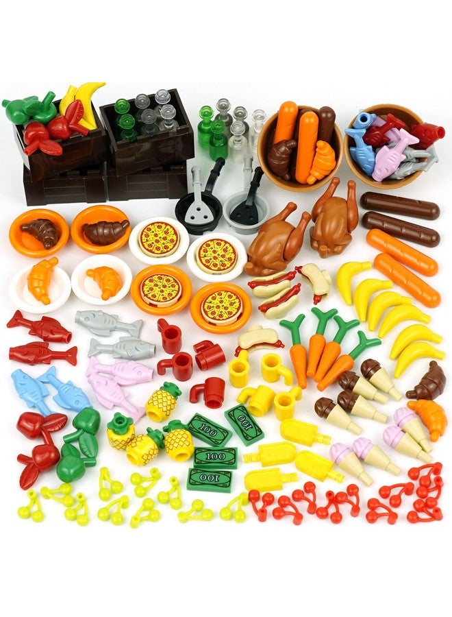 BroTex City Food Accessories - Building Block Friends Animals Bricks, People House Kitchen Farm Restaurant MOC Pieces Parts, Classic Party Favors Toys for Boys Girls - Image 1