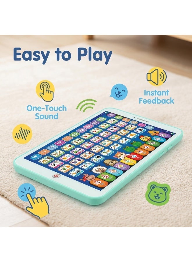 Kids Bilingual English & Arabic Learning Tablet Toy, Interactive Sound Educational Pad with Piano Keyboard, Interactive Preschool Learning Toys,Early Enlightenment Gift for Toddlers 3+ - Image 3