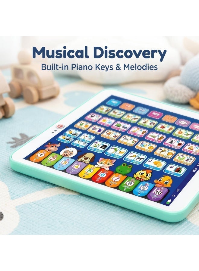 Kids Bilingual English & Arabic Learning Tablet Toy, Interactive Sound Educational Pad with Piano Keyboard, Interactive Preschool Learning Toys,Early Enlightenment Gift for Toddlers 3+ - Image 5