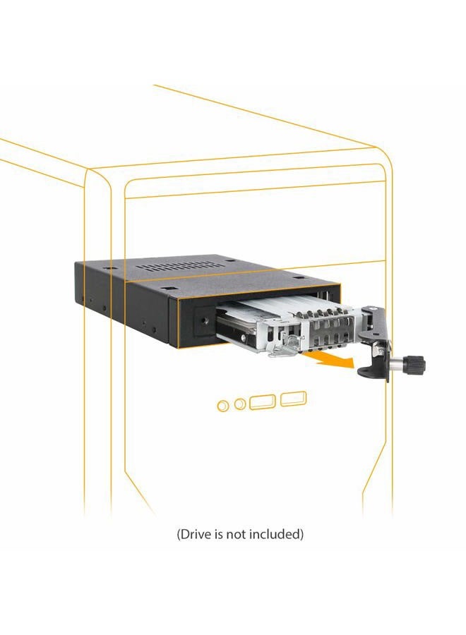 Icy Dock Industrial Full Metal 2.5-Inch SATA/SAS HDD and SSD Mobile Rack for 3.5-Inch Front Device Bay - Image 2