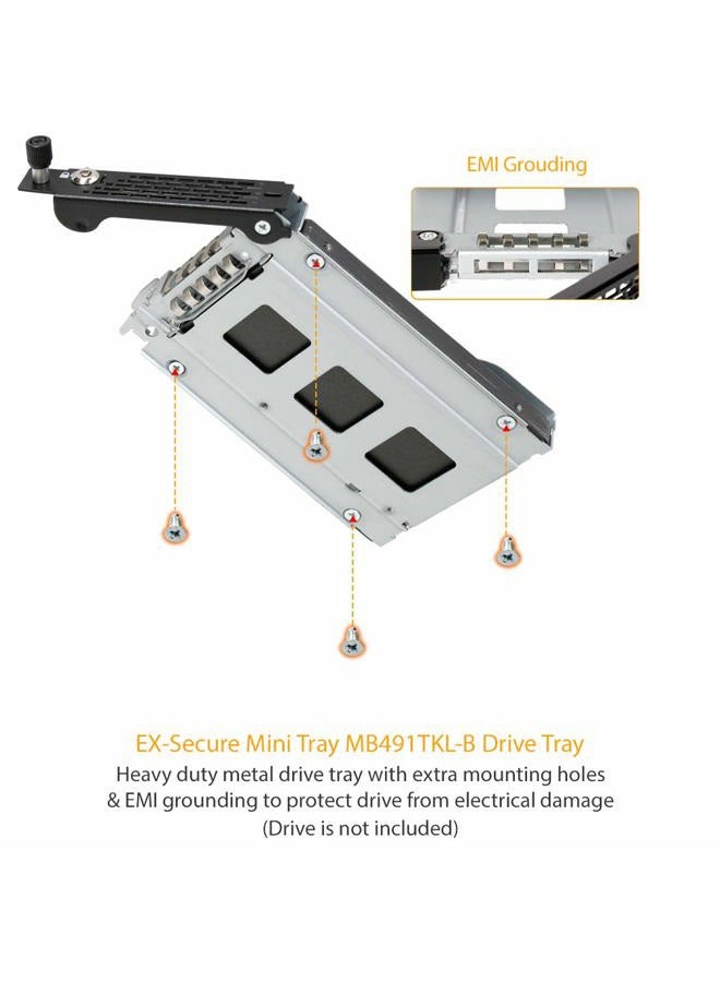 Icy Dock Industrial Full Metal 2.5-Inch SATA/SAS HDD and SSD Mobile Rack for 3.5-Inch Front Device Bay - Image 5