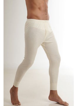 Hasyün Underwear 101 Cream Men's Long Wool Underwear Thermal Underwear 