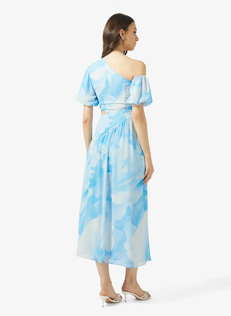 Style Cheat Asymmetric Cut Out Midi Dress