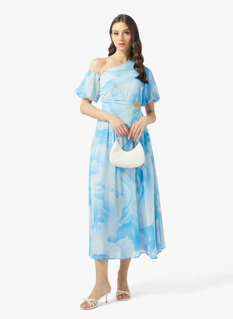 Style Cheat Asymmetric Cut Out Midi Dress - Image 4