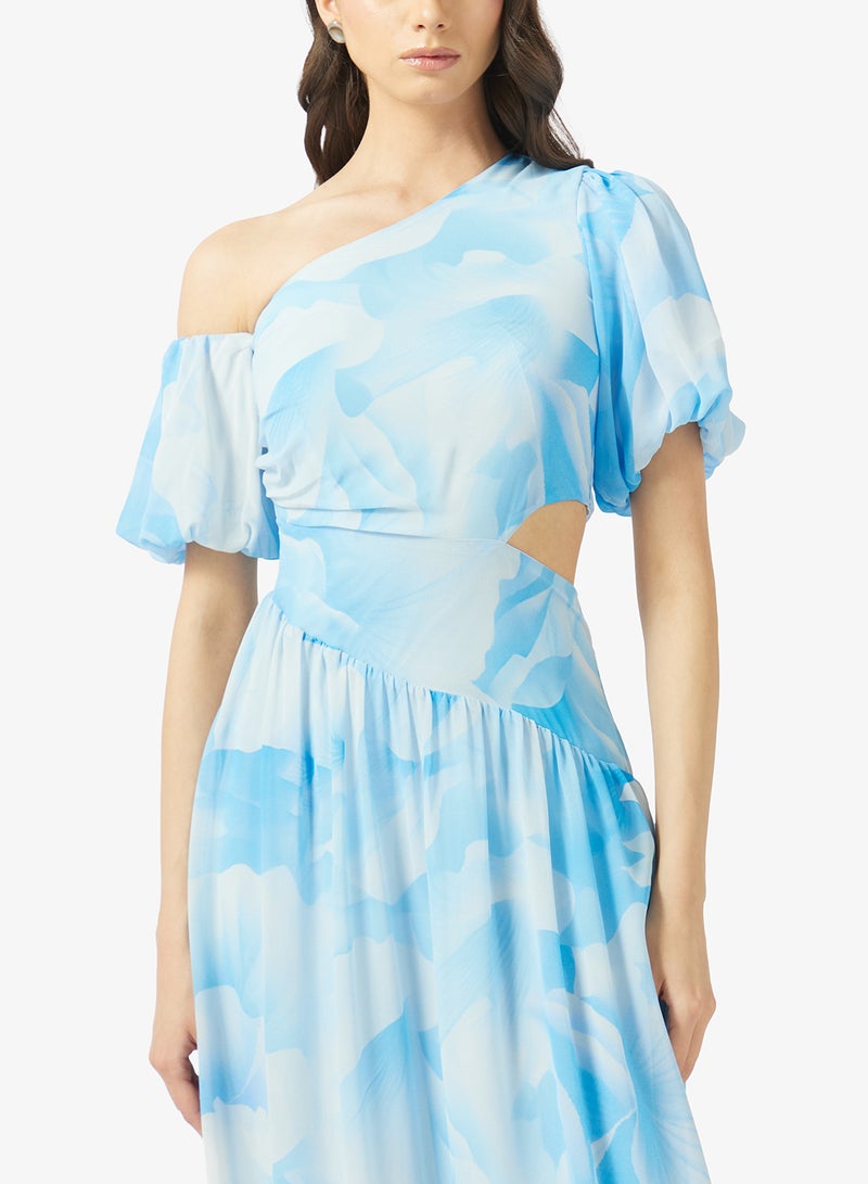 Style Cheat Asymmetric Cut Out Midi Dress - Image 3