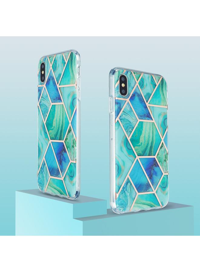 اس-توب جراب لهاتف iPhone XS Max مصنوع من مادة TPU بتصميم رخامي ثلاثي الأبعاد مطلي بالكهرباء - Image 2
