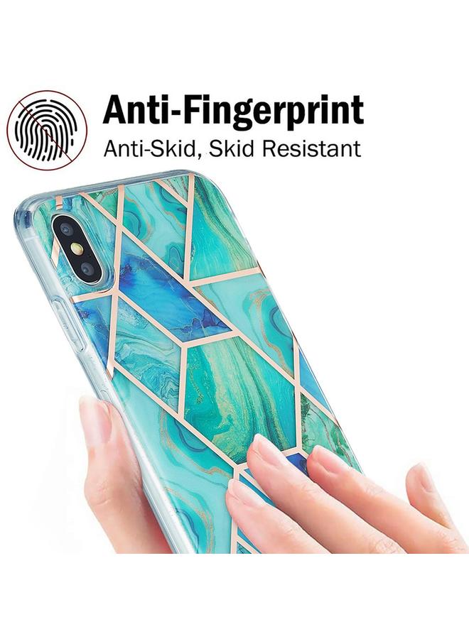 اس-توب جراب لهاتف iPhone XS Max مصنوع من مادة TPU بتصميم رخامي ثلاثي الأبعاد مطلي بالكهرباء - Image 5