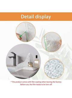 Oasisgalore 2Pcs Water Texture Shower Splash Guard with Self-Adhesive for Bathroom Bathtub to Keep Water in Shower  - Image 4