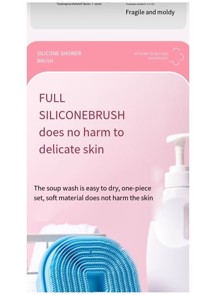 general Silicone body scrub, exfoliating shower scrub, shower body brush, effective shower exfoliation and gentle massage, good foam, non-slip handle - Image 5