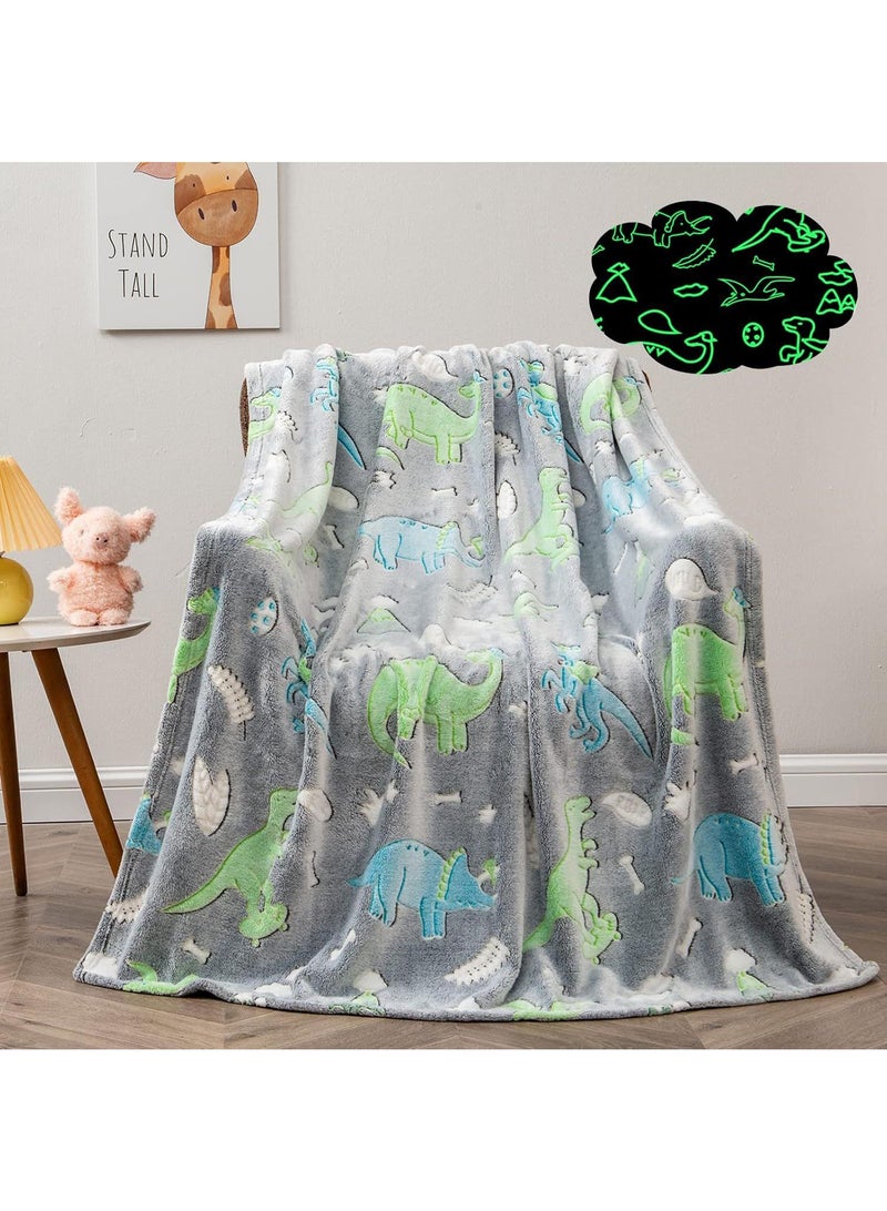 Bluejw Glow in The Dark Blanket Personalized Blanket For Kids,50x60inch Throw Blankets Super Cozy Plush Soft Fleece Blanket for Girls Boys Birthday Gifts - Image 1