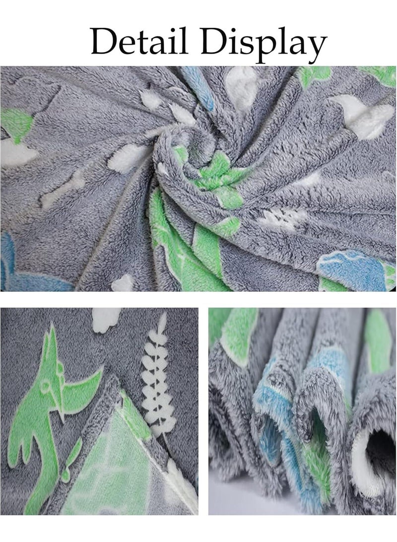 Bluejw Glow in The Dark Blanket Personalized Blanket For Kids,50x60inch Throw Blankets Super Cozy Plush Soft Fleece Blanket for Girls Boys Birthday Gifts - Image 2