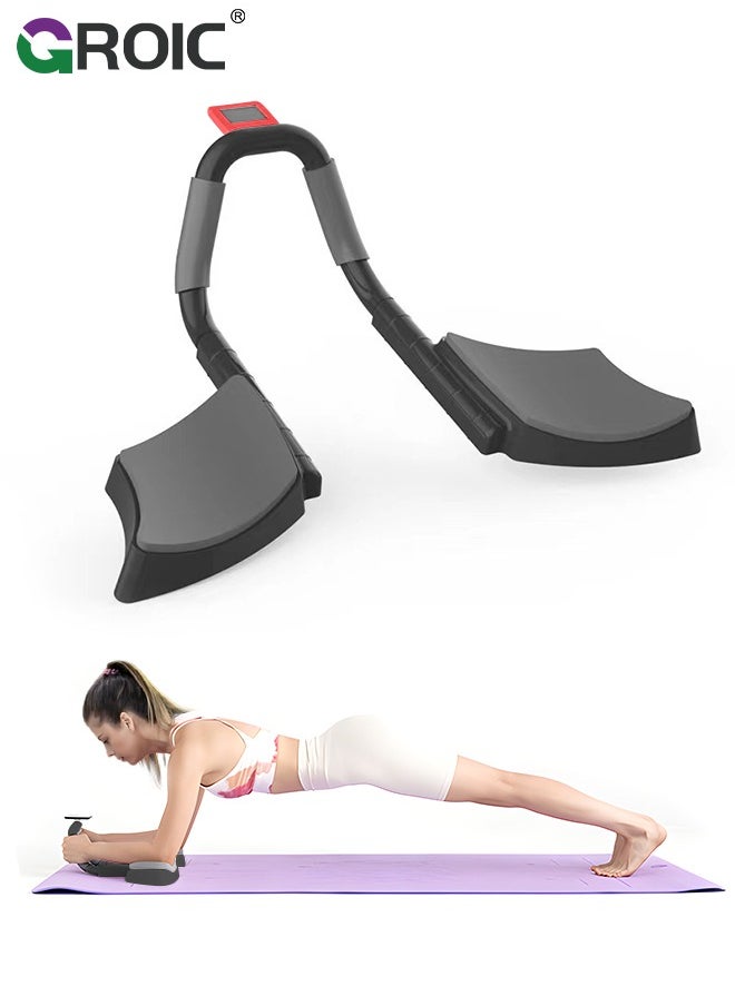 GROIC Push Up Board Plank Board with Timer, Push Up Board Core Exercise Mat for Strong Abs and Full Body Workouts & Fitness, Abdominal Muscle Fitness Equipment with Electronic Counter  - Image 1