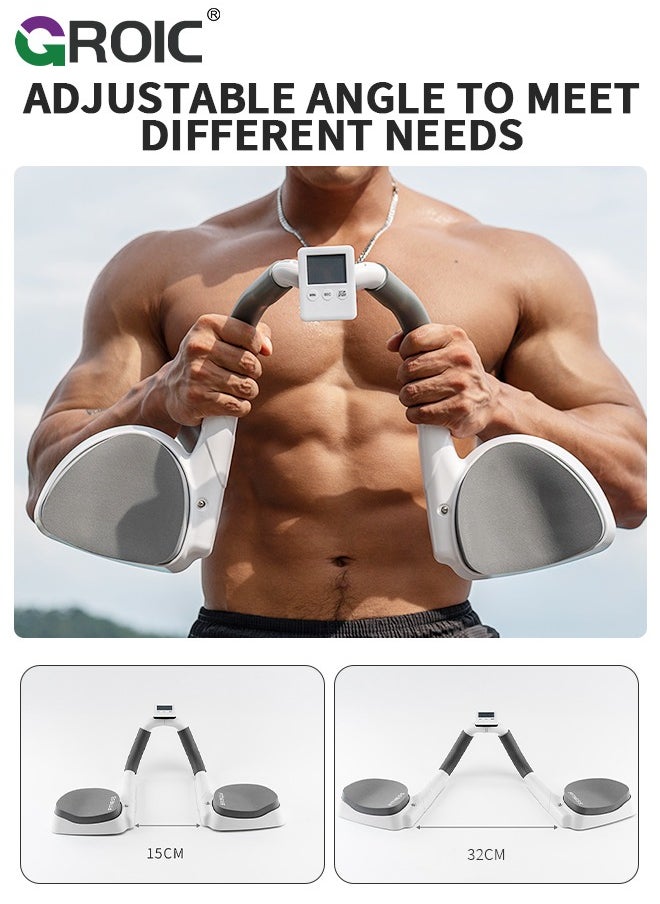 GROIC Push Up Board Plank Board with Timer, Push Up Board Core Exercise Mat for Strong Abs and Full Body Workouts & Fitness, Abdominal Muscle Fitness Equipment with Electronic Counter  - Image 5