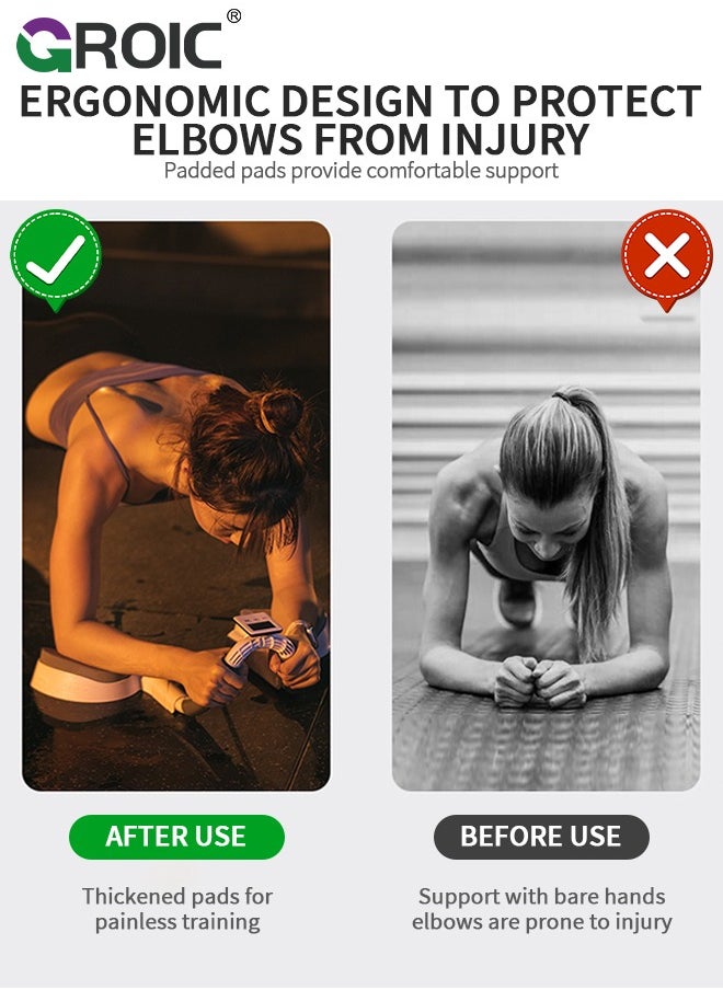 GROIC Push Up Board Plank Board with Timer, Push Up Board Core Exercise Mat for Strong Abs and Full Body Workouts & Fitness, Abdominal Muscle Fitness Equipment with Electronic Counter  - Image 2