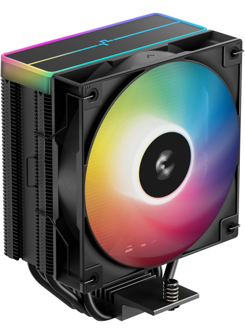 DeepCool AG400 BK ARGB V2 CPU Cooler, 2100 RPM Fan Speed, 75.89 CFM Fan Airflow, Hydro Bearing Type,Balanced Bidirectional Heat Pipe Technology, Black - Image 1