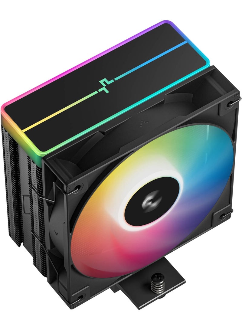 DeepCool AG400 BK ARGB V2 CPU Cooler, 2100 RPM Fan Speed, 75.89 CFM Fan Airflow, Hydro Bearing Type,Balanced Bidirectional Heat Pipe Technology, Black - Image 3