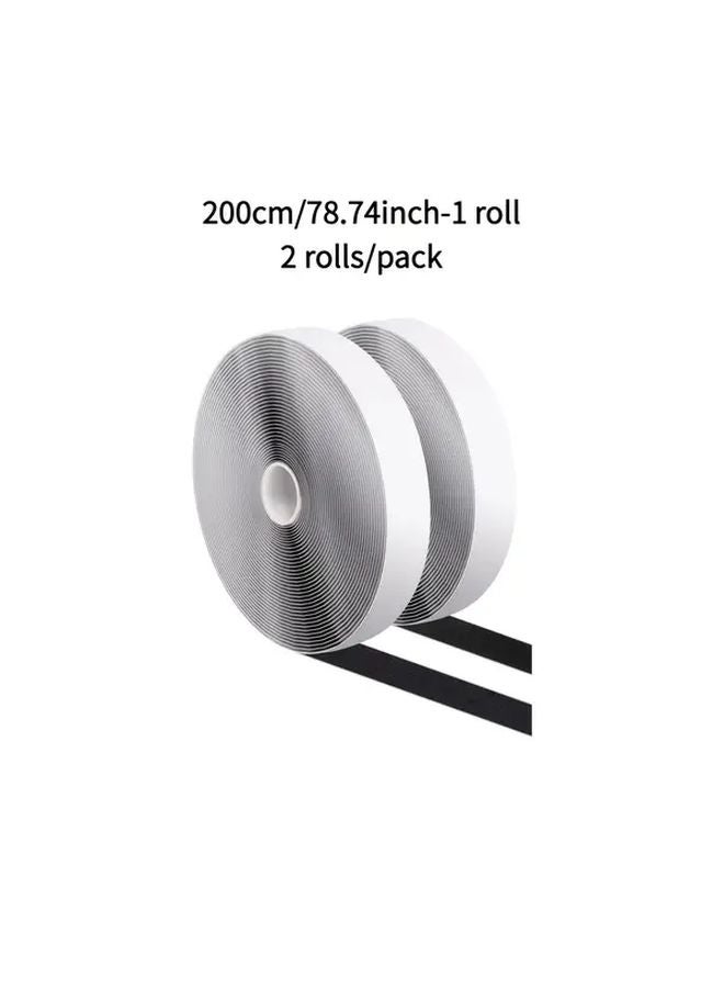2 Rolls Black Traceless Self Adhesive Tape 7874 Inch Strong Adhesion Picture Frame Strips for DIY Home Organization - Image 1