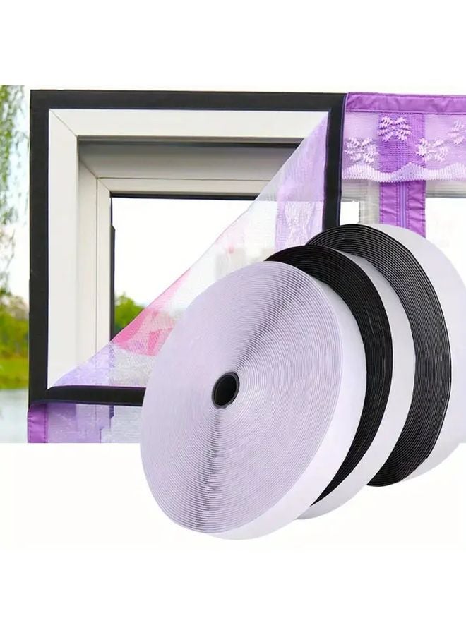 2 Rolls Black Traceless Self Adhesive Tape 7874 Inch Strong Adhesion Picture Frame Strips for DIY Home Organization - Image 2
