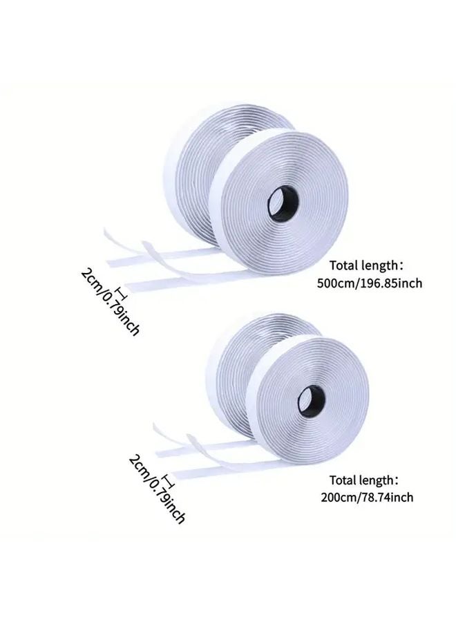 2 Rolls Black Traceless Self Adhesive Tape 7874 Inch Strong Adhesion Picture Frame Strips for DIY Home Organization - Image 3