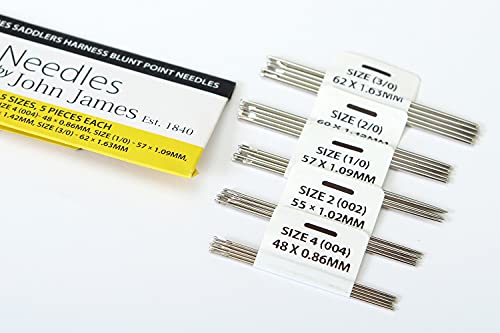 John James Saddlers Harness Blunt Point Needles/Set: 5 x 5/5 Sizes x 5 Pieces Each - Image 3
