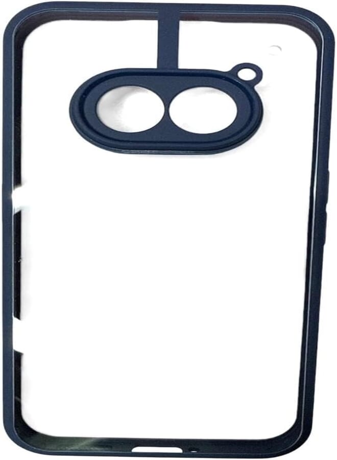 جراب حماية لهاتف Nothing Phone 2a/2a Plus، حماية عالية الجودة للكاميرا، مقاوم للصدمات والخدوش، حافة TPU ناعمة + غطاء خلفي شفاف من البولي كربونات (أزرق)