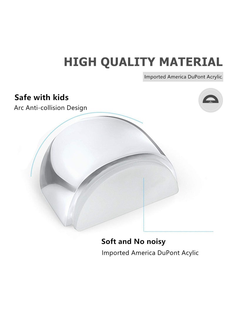 KASTWAVE Doorstop, Wall Protection Self-Adhesive Door Stopper for Door Buffer Floor Stop Shock Absorbent Wall Bumper for The Home and Office Wall Protector - Clear 4pcs - Image 2