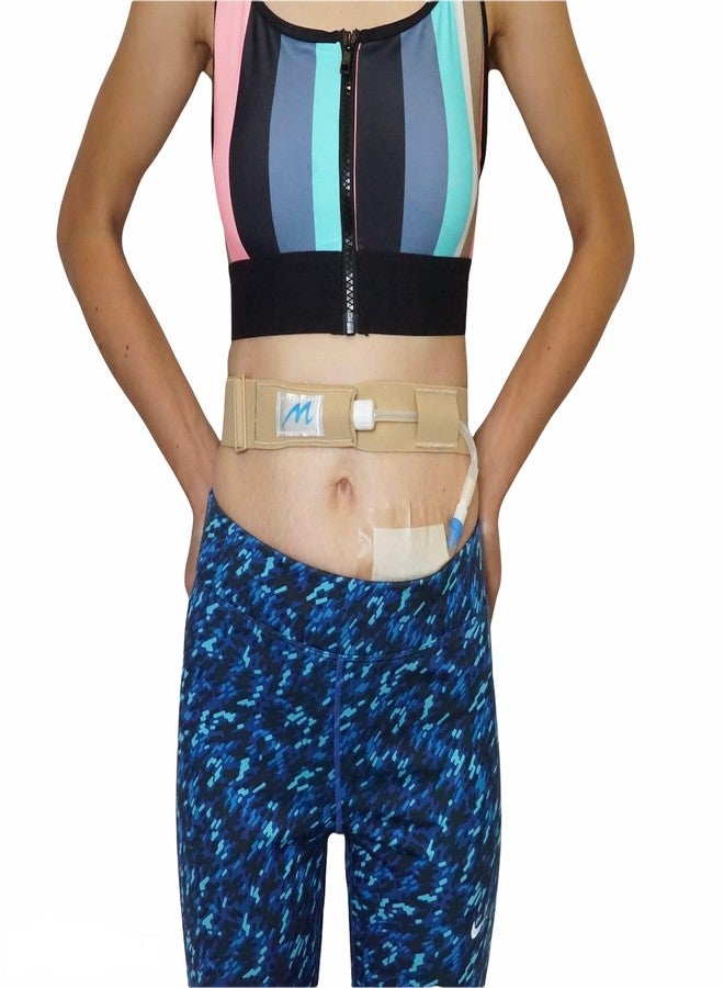 MandMcares Peritoneal Dialysis Belt Accessories – Slim 1.5" PD Catheter Holder, Adjustable 25-45” Waist, Skin-Friendly, Secure Transfer Set Support, Comfortable & Discreet Under Clothing (Nude - Image 1