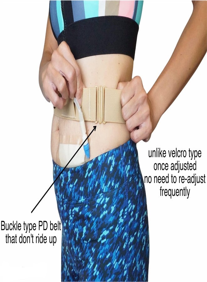 MandMcares Peritoneal Dialysis Belt Accessories – Slim 1.5" PD Catheter Holder, Adjustable 25-45” Waist, Skin-Friendly, Secure Transfer Set Support, Comfortable & Discreet Under Clothing (Nude - Image 4