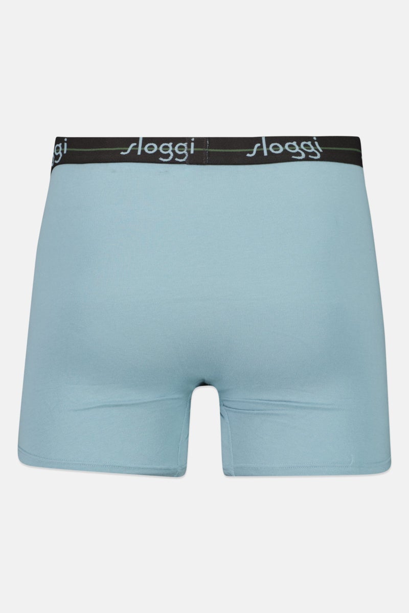 sloggi شورتات داخلية قصيرة للرجال 2 قطعة بشعار العلامة التجارية نجمة، أسود - Image 3