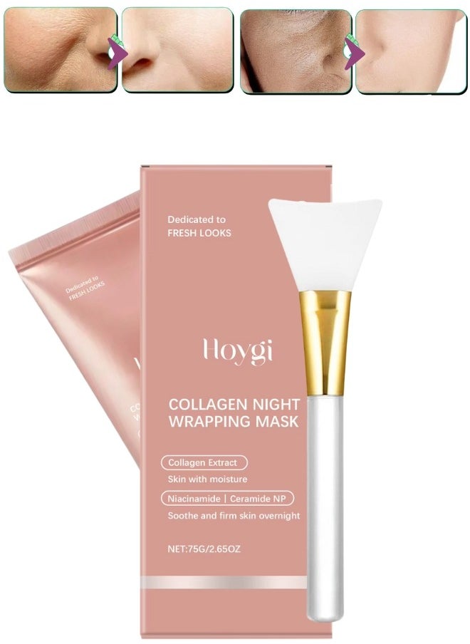 Collagen Night Wrapping Mask 75G Deeply Hydrates Skin Overnight Face Mask Deep Collagen Mask Overnight Collagen Peel Off Face Mask for Evens Skin Tone and Deep Nourishment Elasticity and Hydration Care - pzsku/Z1E6D833D6246A7C1A30CZ/45/1741438209/988a4538-5ec6-4b2f-84be-9dc9fa4ff86c