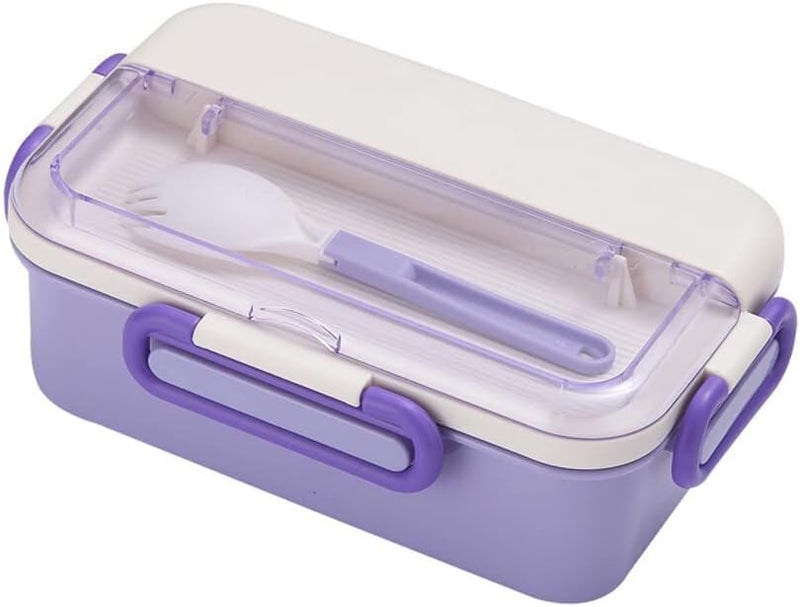 THE VENTI Venti Tiffin Leakproof BPA Free Lunch Box with Spoon Keep Your Food Fresh and Organized for Adults and Kids Stylish BpaFree Microwave and Dishwasher Safe1100ML Purple - Image 1