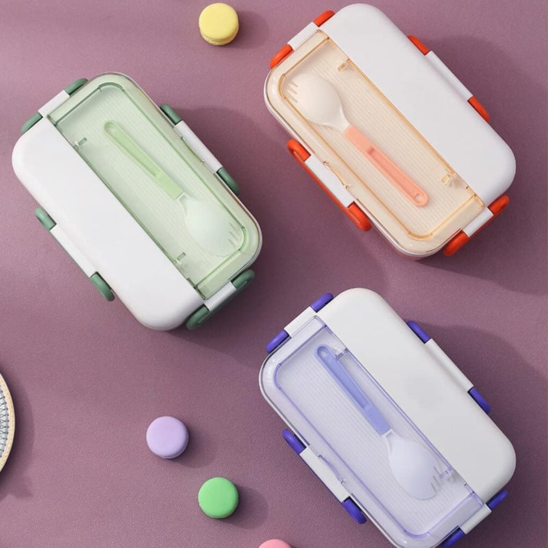 THE VENTI Venti Tiffin Leakproof BPA Free Lunch Box with Spoon Keep Your Food Fresh and Organized for Adults and Kids Stylish BpaFree Microwave and Dishwasher Safe1100ML Purple - Image 4