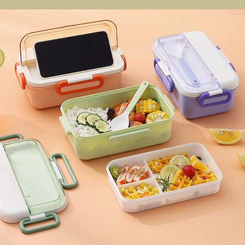 THE VENTI Venti Tiffin Leakproof BPA Free Lunch Box with Spoon Keep Your Food Fresh and Organized for Adults and Kids Stylish BpaFree Microwave and Dishwasher Safe1100ML Purple - Image 5