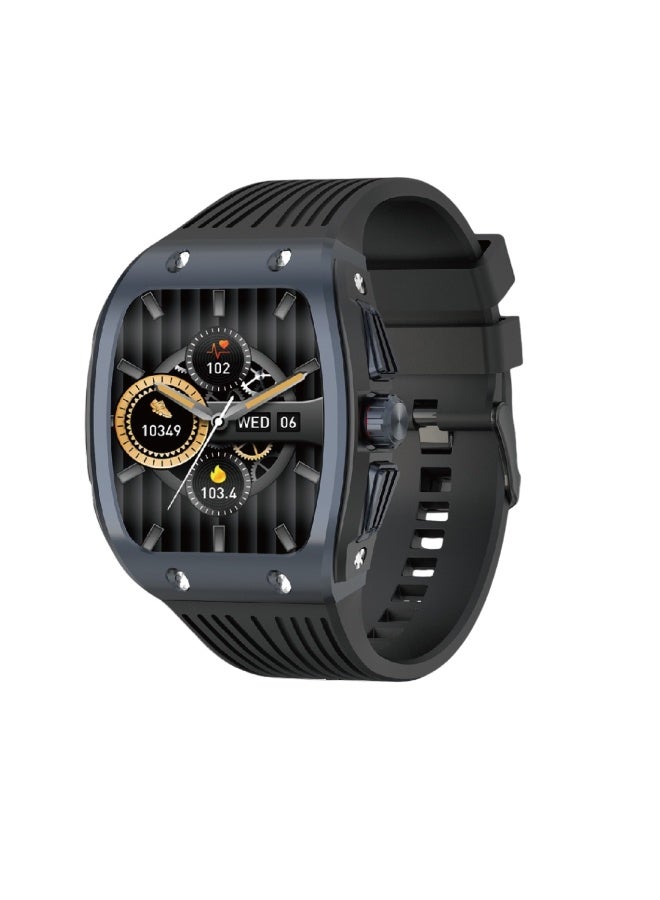 Jeebel Titan Series Smart Watch – 1.76” HD Touchscreen, Health & Fitness Tracking, Waterproof, Bluetooth Calling, with Dedicated App and Premium Design - Black - Image 5