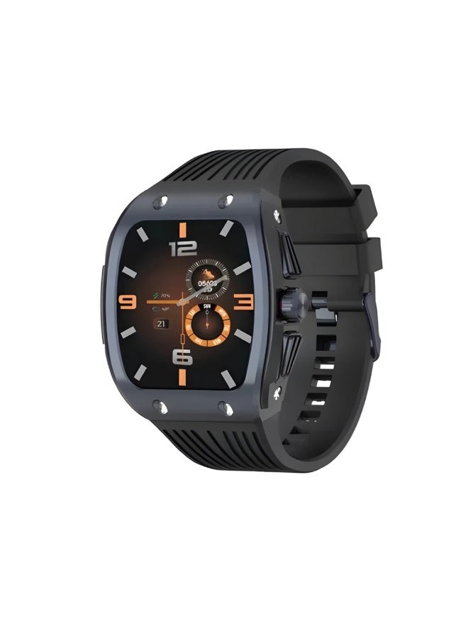Jeebel Titan Series Smart Watch – 1.76” HD Touchscreen, Health & Fitness Tracking, Waterproof, Bluetooth Calling, with Dedicated App and Premium Design - Black - Image 1