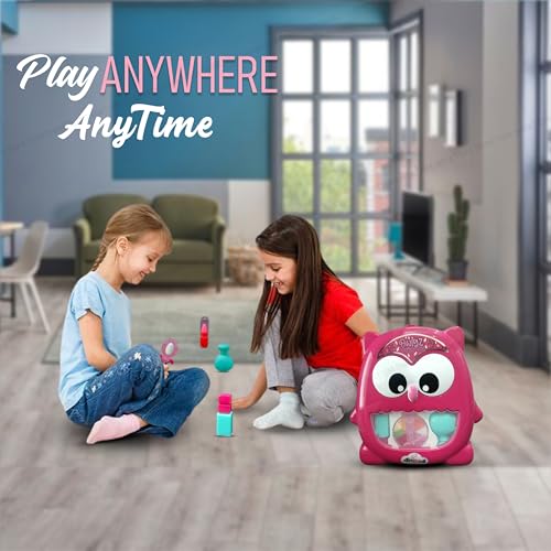 SHAKTISM Owl Shaped Plastic Beauty Set, Kids Pretend Play Toy with Trolley, Make Up Accessories Beauty Makeup Play Set for Girls - Image 2