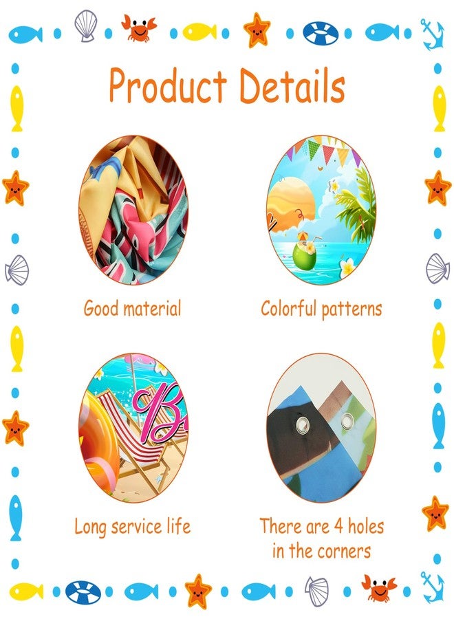 CANIPHA Summer Happy Birthday Banner Decorations, Backdrop Decor Supplies, Happy Sign for Backdrop, Large Beach Theme Birthday Banners Supplies Suitable for Any Lively Theme Party Event - Image 3