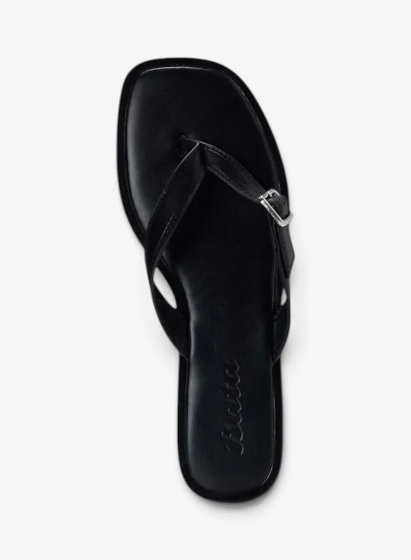 Bata Black Dual Strap Slide Sandals for Women | Best Price UAE