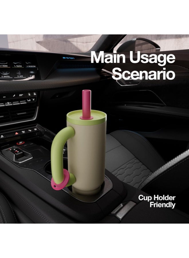 CHAKO LAB CHaKOLAB BaWangCUP Stainless Steel Insulated Tumbler with Handle and Straw, Leakproof for Travel, BPA Free, 316 Stainless Steel Liner, 950 ml - Image 4