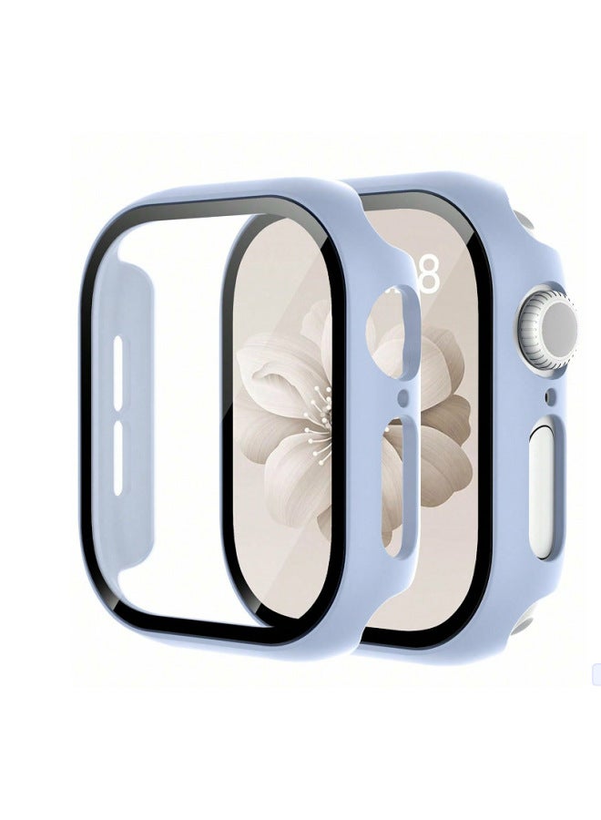 Neutral For Apple Watch10 Full Series Apple Watch Case Pc Frosted Oil Spray Tempered Film All-in-one Case - Image 1