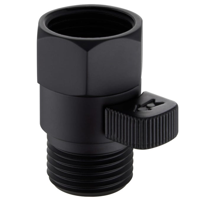 SHOWER VALVE BRASS WATER FLOW CONTROL SHUT OFF VALVE FOR HAND SHOWER RV HOSE FLOW RESTRICTOR MATTE BLACK