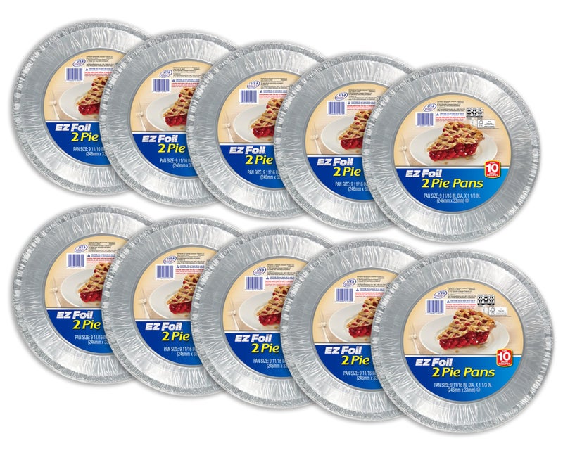 Hefty 90810 Ez Foil Aluminum Foilware Pie Pan Round Extra Large Pack of 12