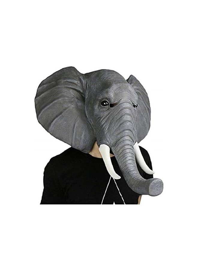 إسكدنيا ديكور رأس حيوان ل  قناع فيل حيواني ل وملحقات حفلات الرعب (اللون: رمادي) - Image 4