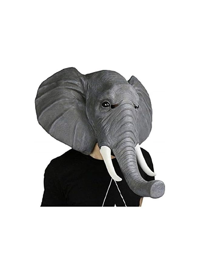 إسكدنيا ديكور رأس حيوان ل  قناع فيل حيواني ل وملحقات حفلات الرعب (اللون: رمادي) - Image 1