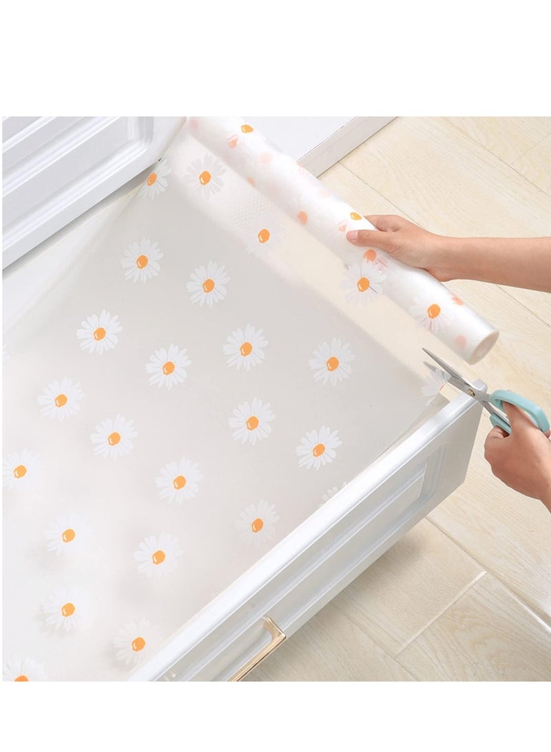 مفرش رف غير قابل للانزلاق ومقاوم للماء وغير لاصق من مادة ايفا متين لتنظيم أدراج المطبخ والخزائن والثلاجات ومناطق التخزين (تصميم زهرة دوار الشمس) - Image 3