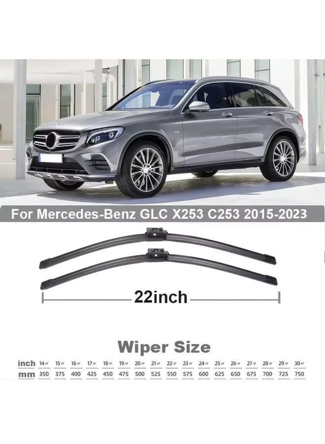 Frameless Wiper Set 3 Pcs 22 22 12 Inches For Front And Rear Windows - Image 2